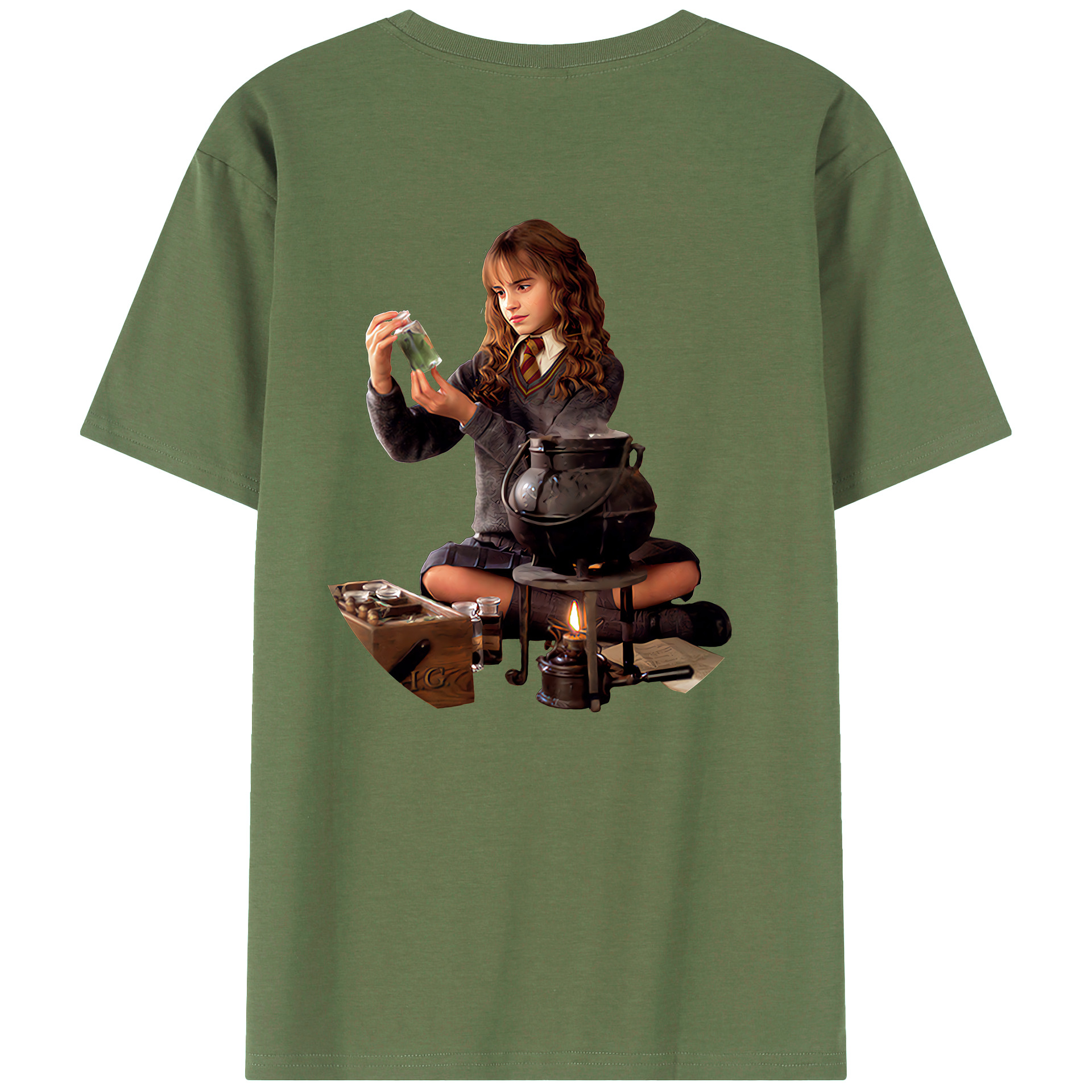 （画像用） Harry Potter ハリー・ポッターシリーズ 綿100％ メンズ半袖Tシャツ（バックプリント） 通気性